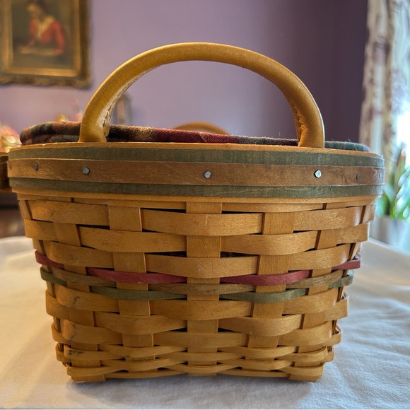 Retired Longaberger 2001 Autumn Reflections Large Blessings Basket - Picture 5 of 11